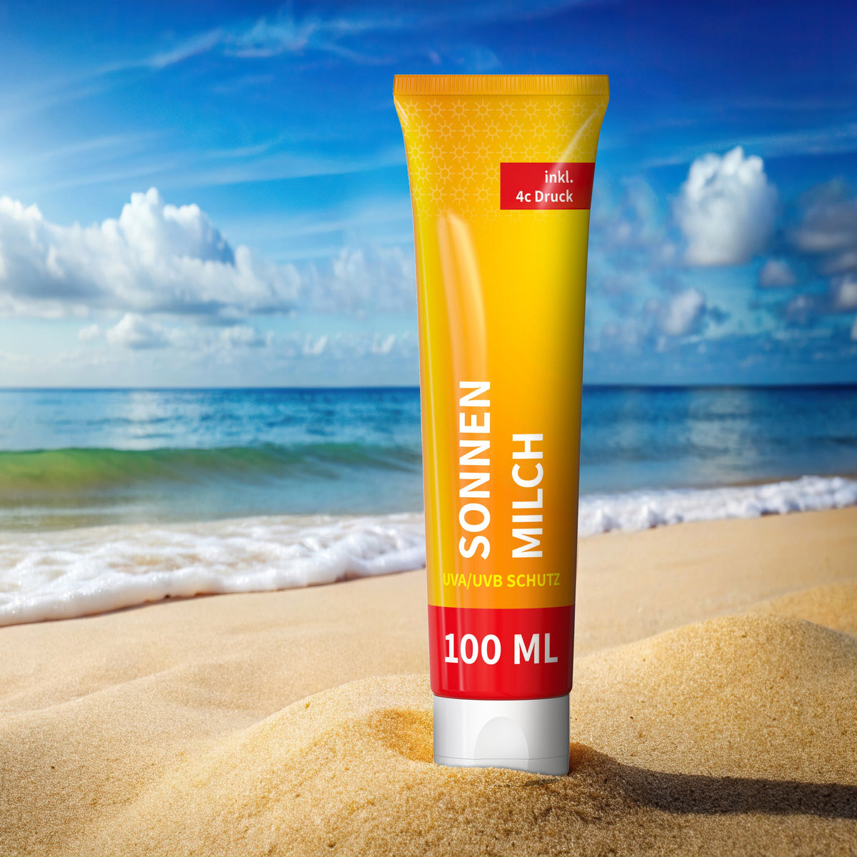 Sonnenmilch sensitiv LSF 30 100 ml Tube vollflächig bedruckt
