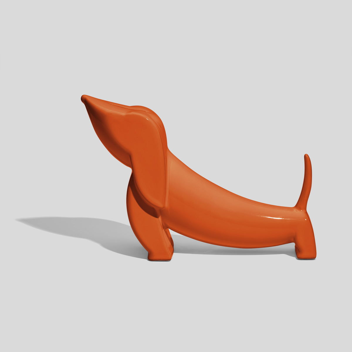 Spardose in Dackelform 22 cm lang – Orange