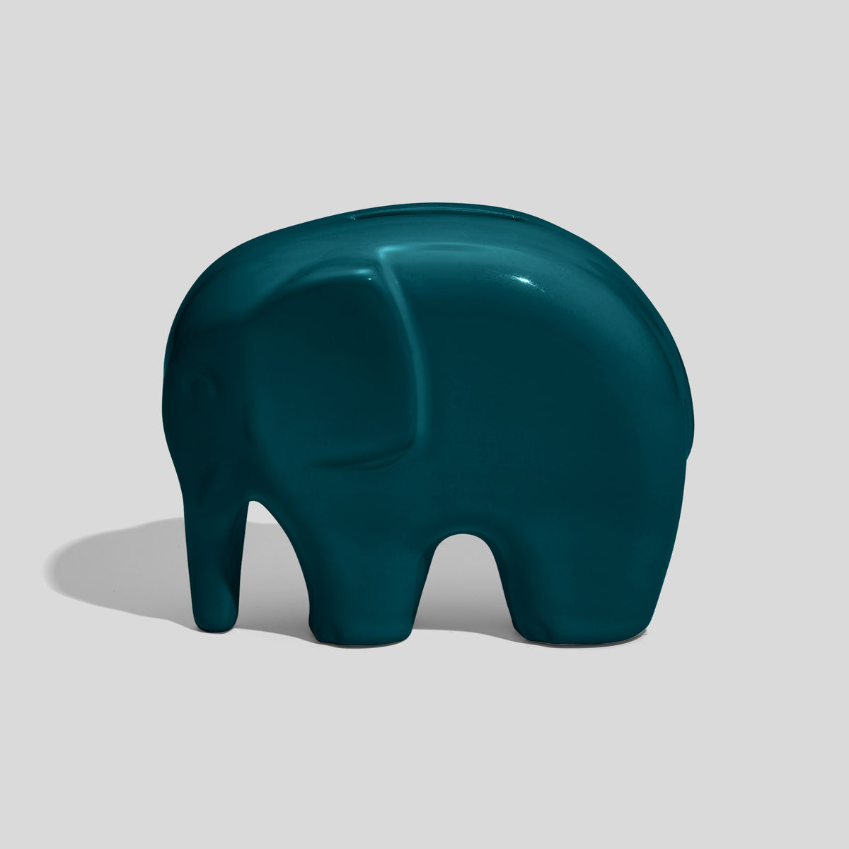 Spardose in Elefantenform 9,5 cm lang – Petrol