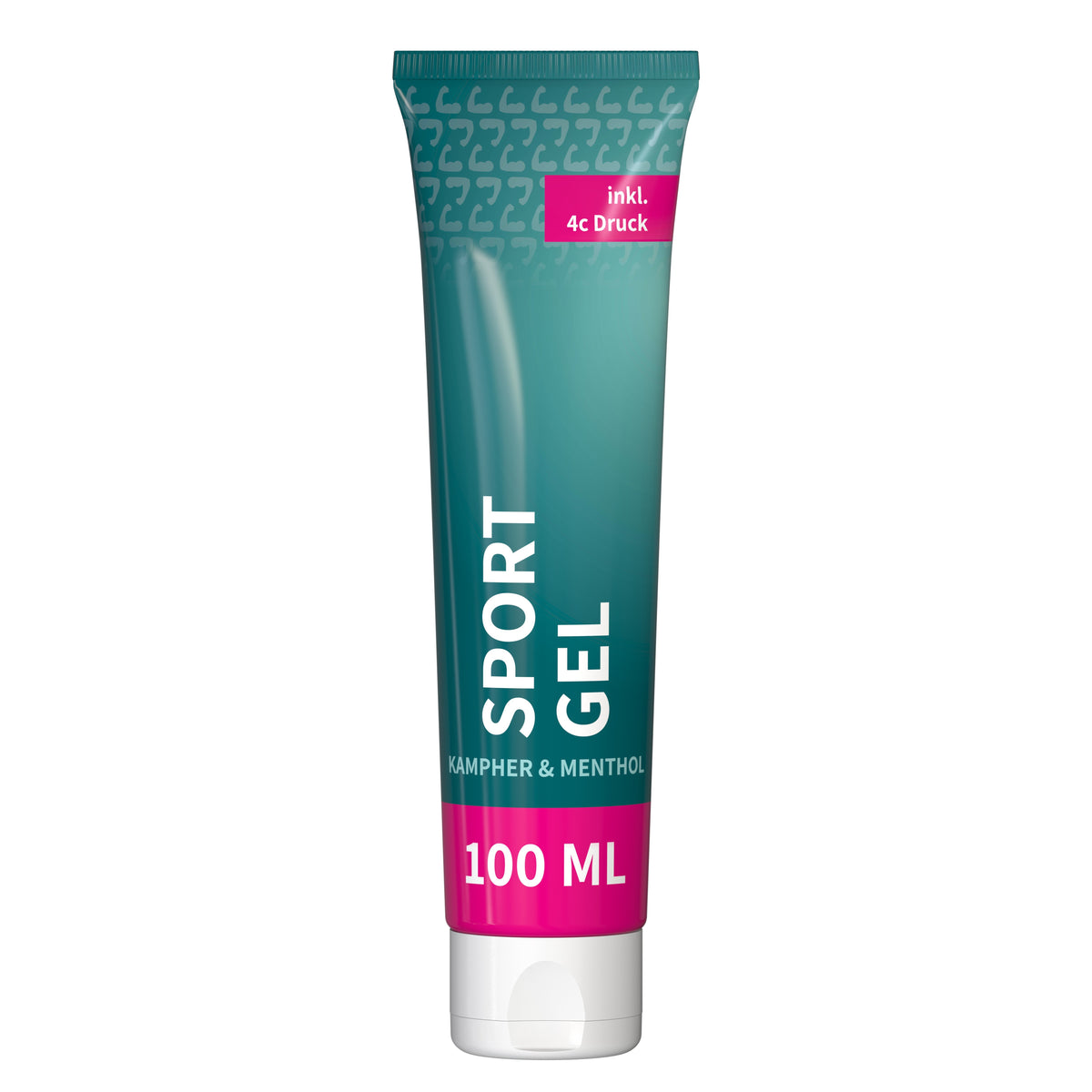 Sportgel 100 ml Tube mit Klappdeckel vollflächig bedruckt