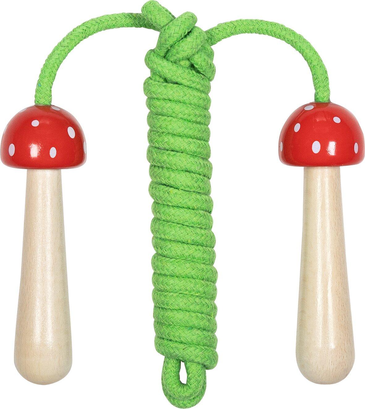 Springseil Fliegenpilz mit Holzgriffen von goki