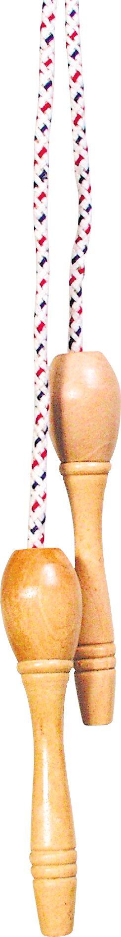 Springseil mit lackierten Holzgriffen, 2,30 m, 12er Set