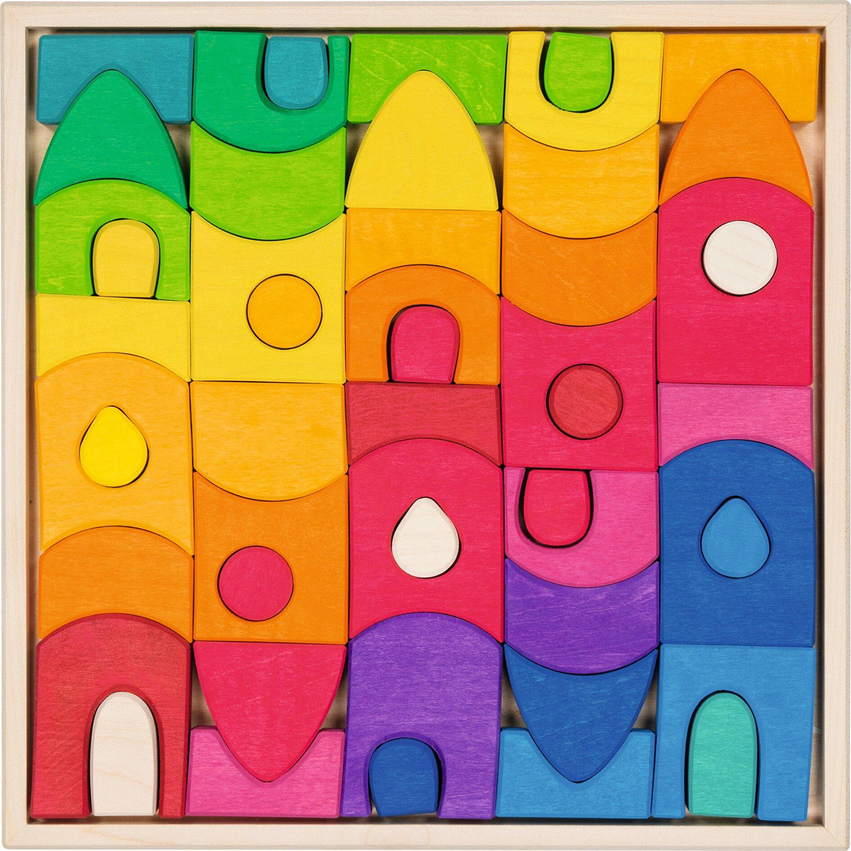 Stadtpuzzle Morgana aus Holz mit 50 Teilen von goki – Ansicht