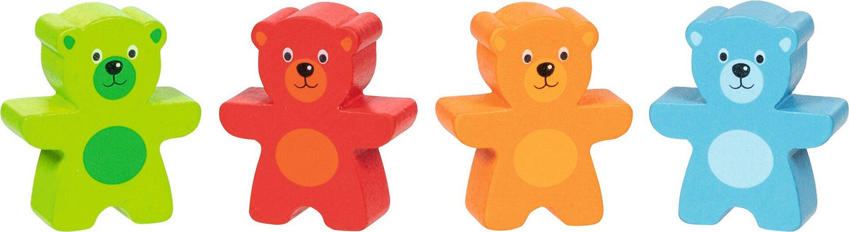 Stapelspiel Bunte Bärenbande mit 18 Holzbären – weitere Ansicht