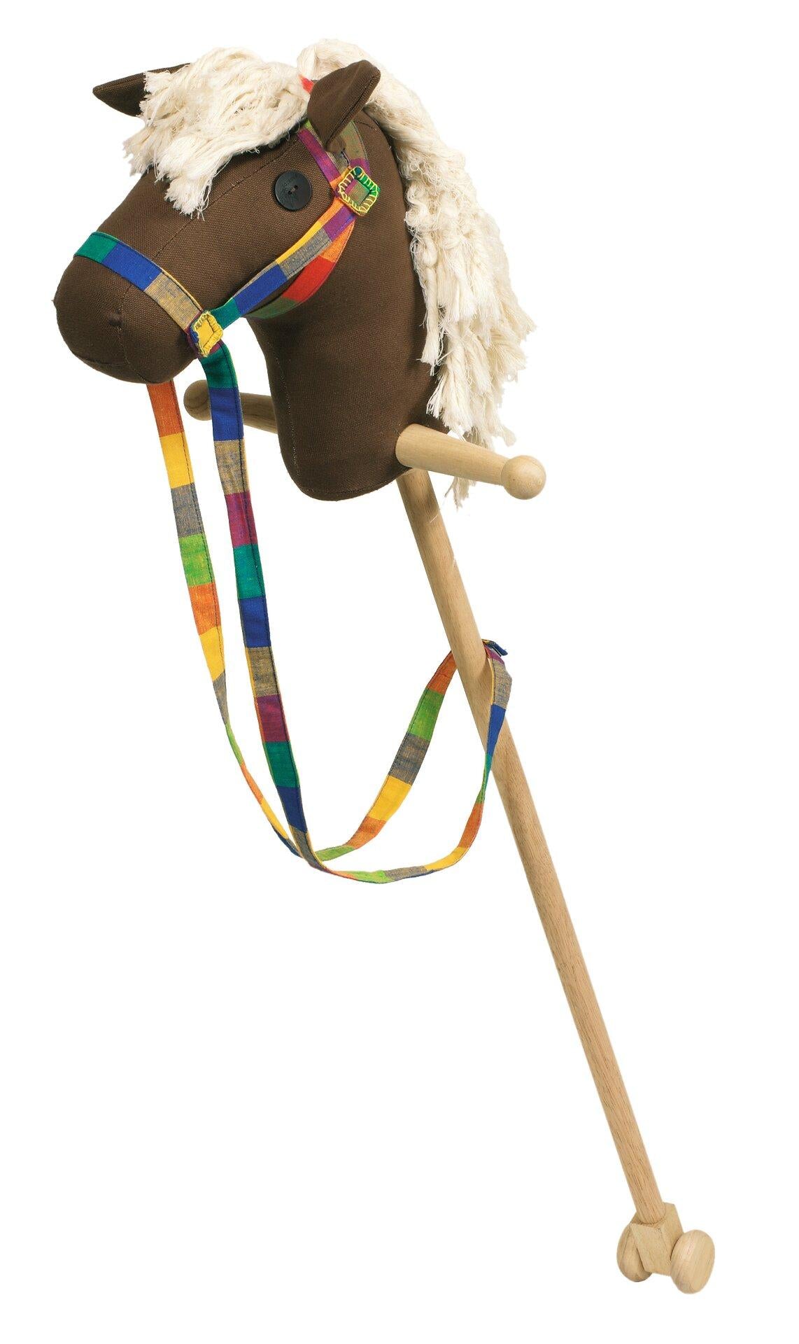 Steckenpferd Jumper mit braunem Stoffkopf von goki