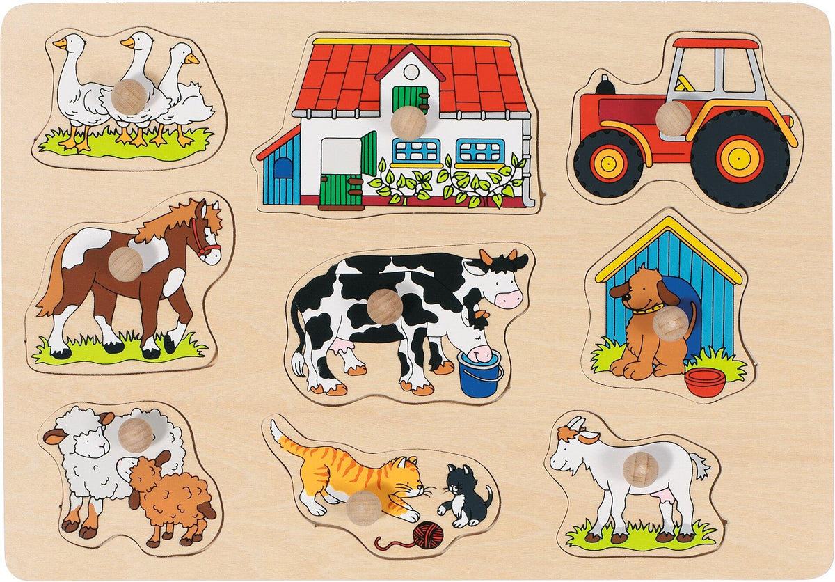 Steckpuzzle Bauernhof I mit Gänsen und Ziege