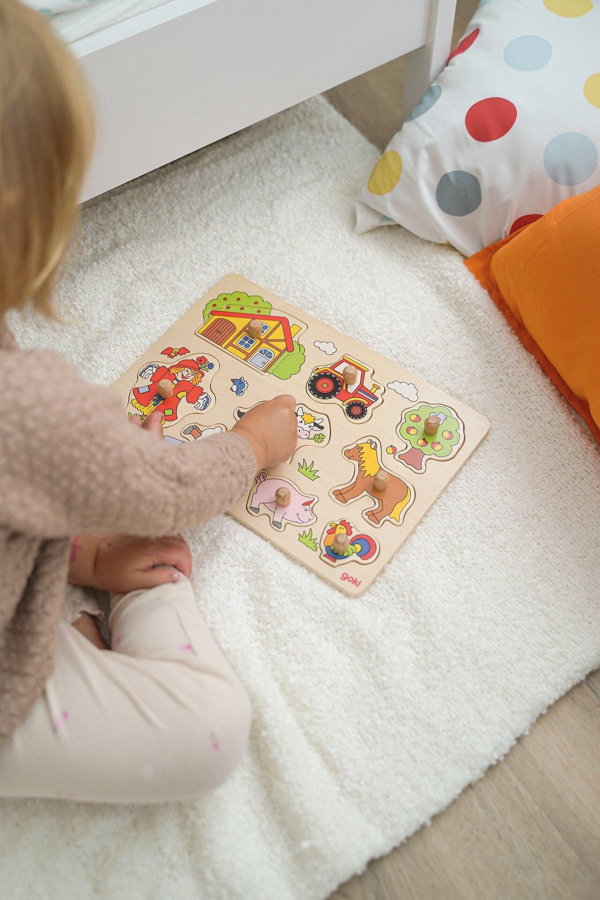 Steckpuzzle Bauernhof VI mit Vogelscheuche – weitere Ansicht