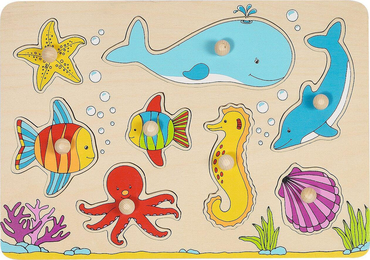 Steckpuzzle Unterwasserwelt mit Wal und Seepferd