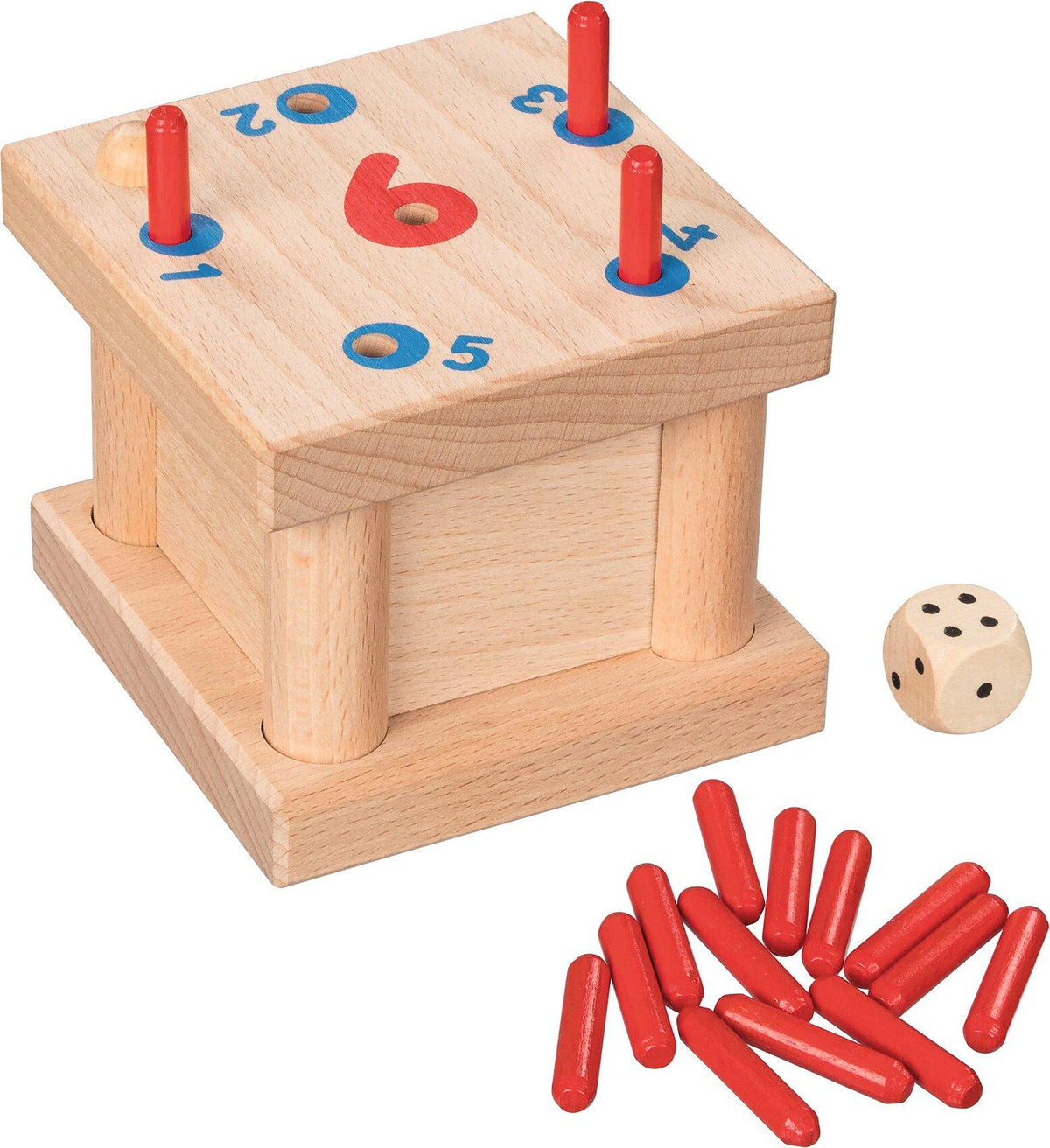 Steckspiel Die verflixte 6 mit Würfel und 40 Pins – Ansicht