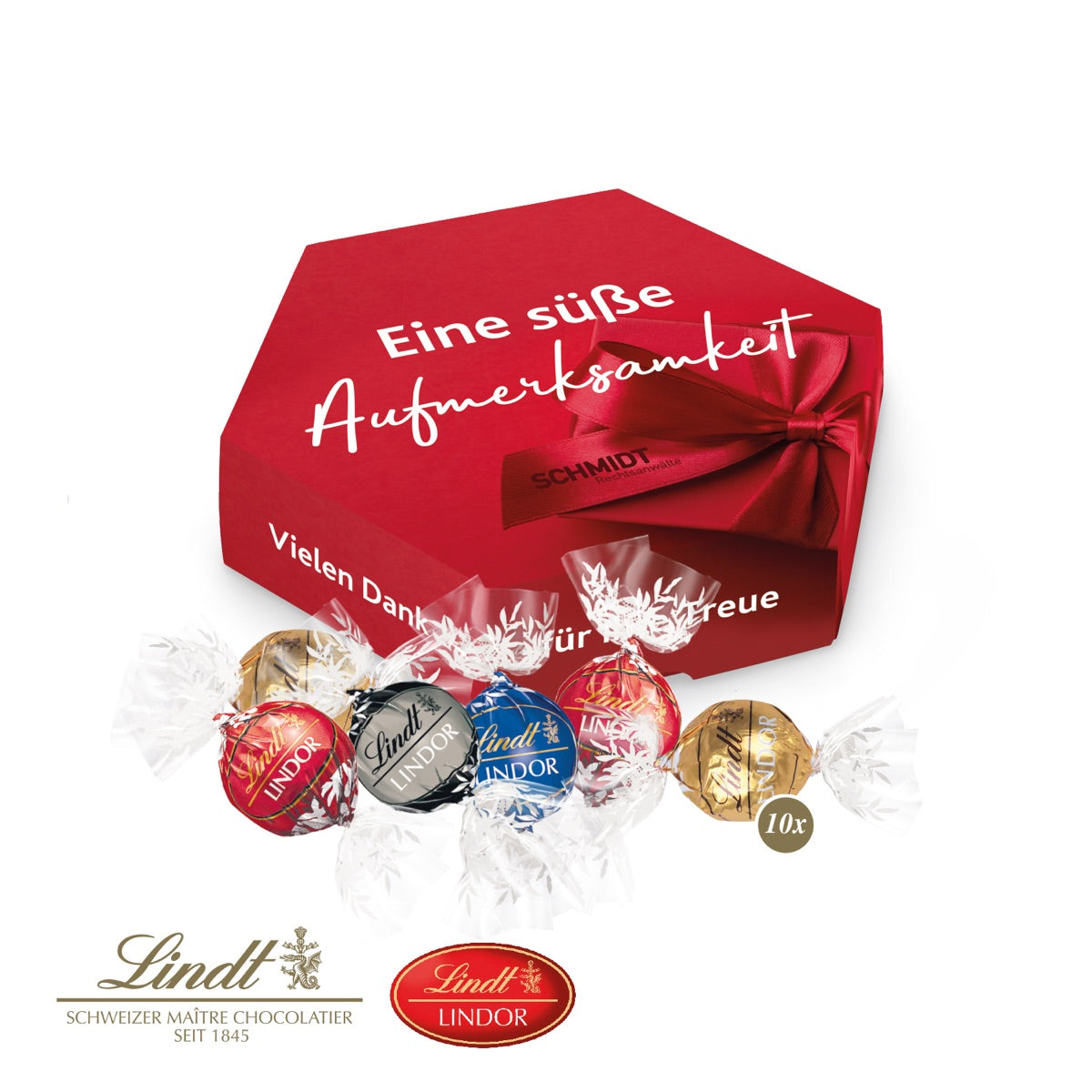 Süße Präsentbox Maxi mit Lindor Pralinés Weihnachtsedition