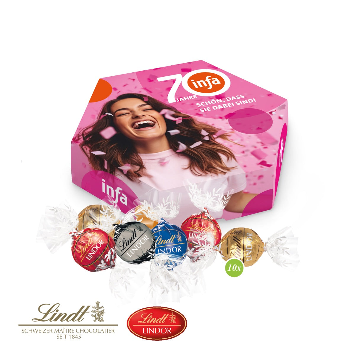 Süße Präsentbox Maxi mit Lindt Lindor Pralinés
