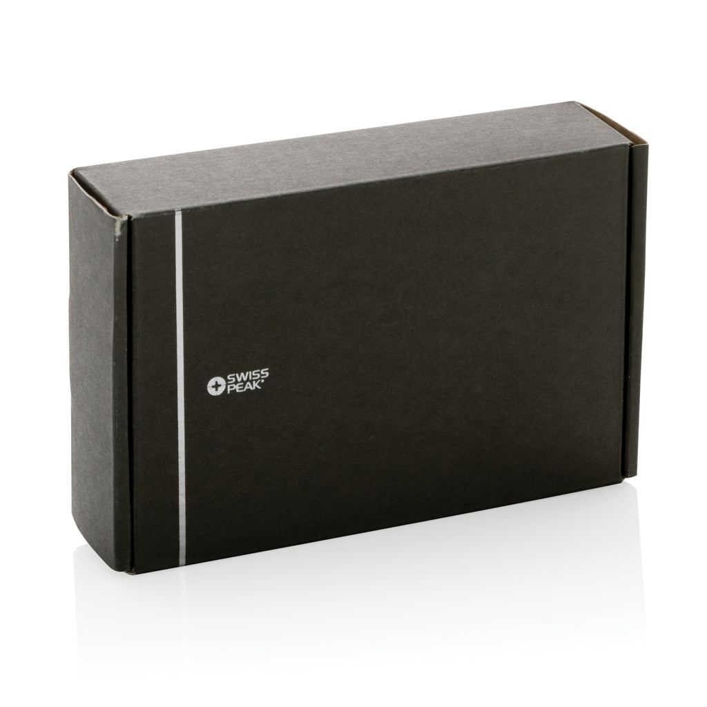 Swiss Peak 15W 3-in 1 Wireless-Reise-Charger aus RCS Plastik