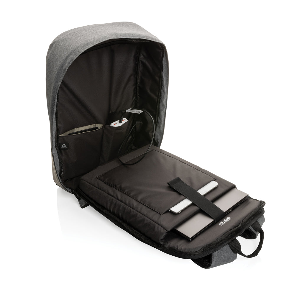 Swiss Peak AWARE™ Anti-Theft-RFID 15.6"-Laptop-Rucksack – grau