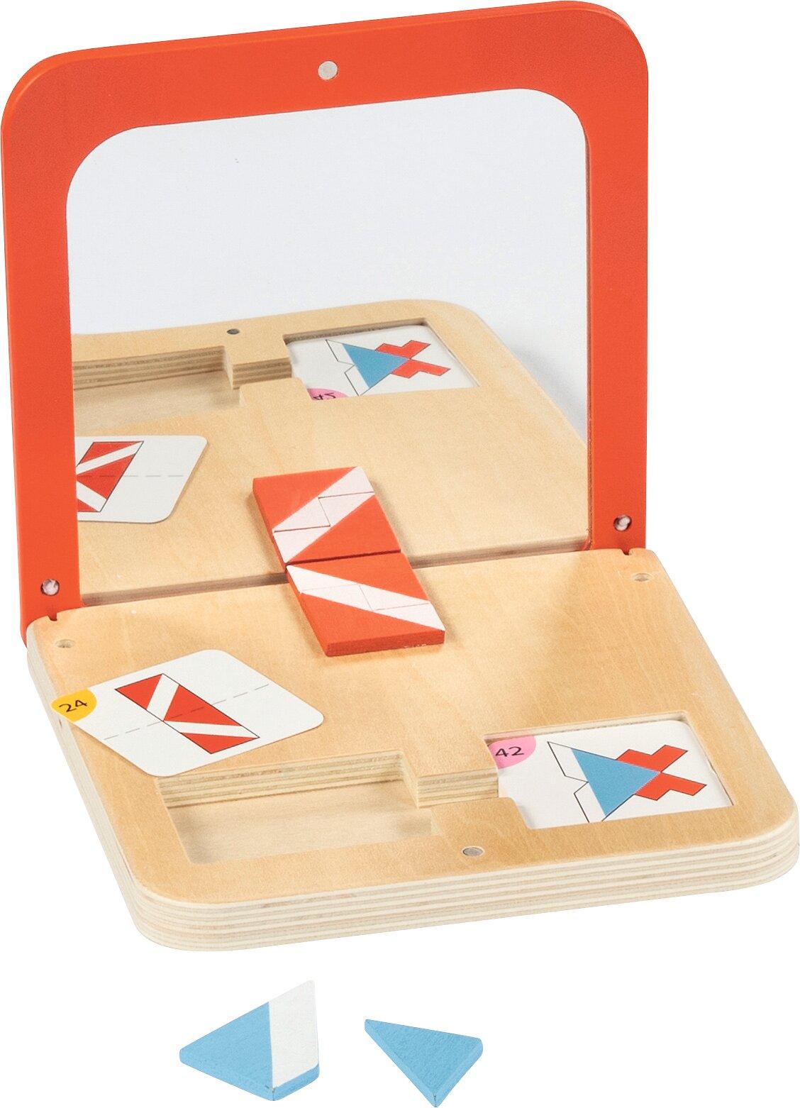 Symmetriespiel Spiegelmagie mit Spiegel und Vorlagenkarten – weitere Ansicht