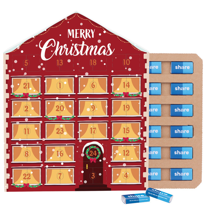 Täfelchen Adventskalender Haus ECO