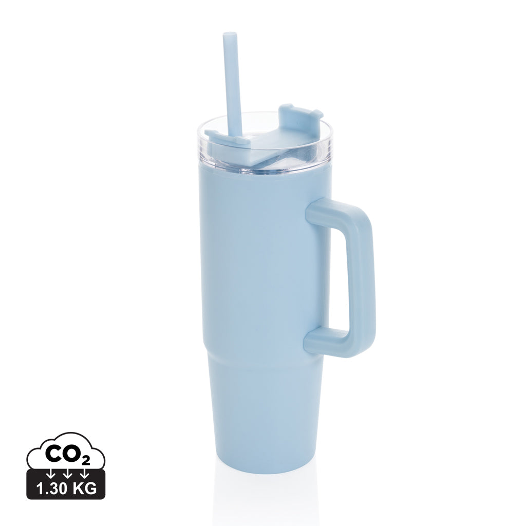 Tana Becher aus RCS recyceltem Kunststoff mit Griff 750ml – hellblau