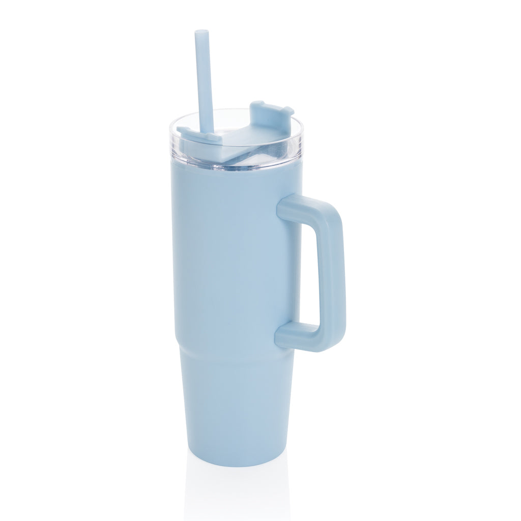 Tana Becher aus RCS recyceltem Kunststoff mit Griff 750ml – hellblau