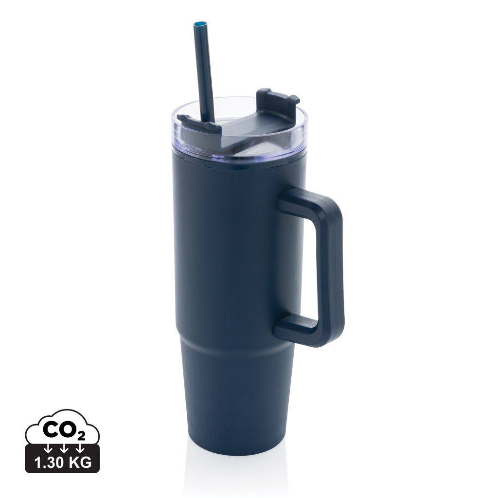 Tana Becher aus RCS recyceltem Kunststoff mit Griff 750ml – navy blau
