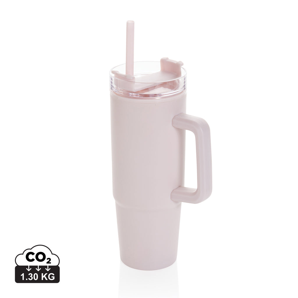 Tana Becher aus RCS recyceltem Kunststoff mit Griff 750ml – rosa