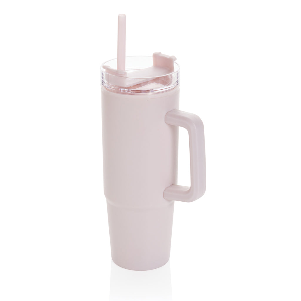 Tana Becher aus RCS recyceltem Kunststoff mit Griff 750ml – rosa