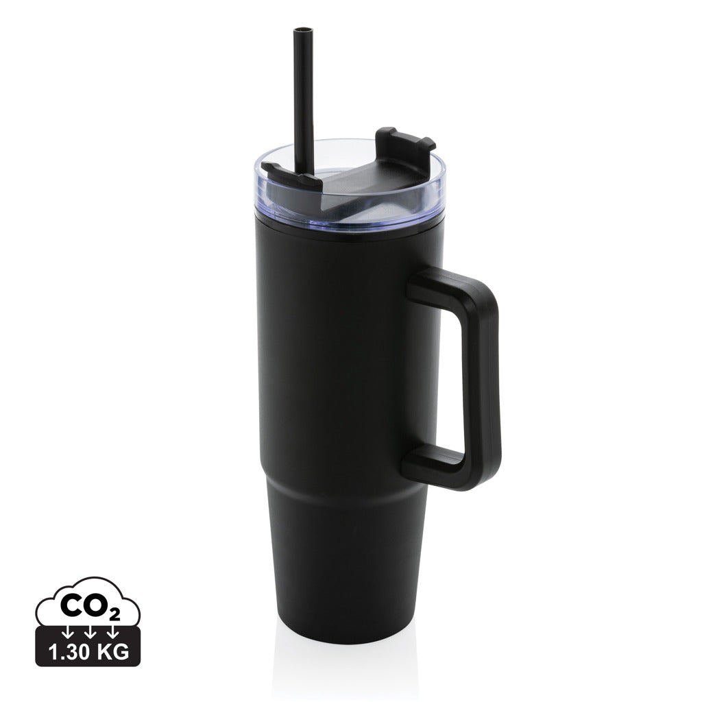 Tana Becher aus RCS recyceltem Kunststoff mit Griff 750ml – schwarz