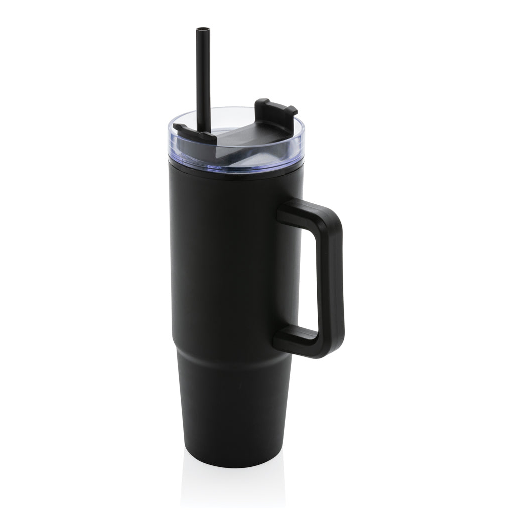 Tana Becher aus RCS recyceltem Kunststoff mit Griff 750ml – schwarz