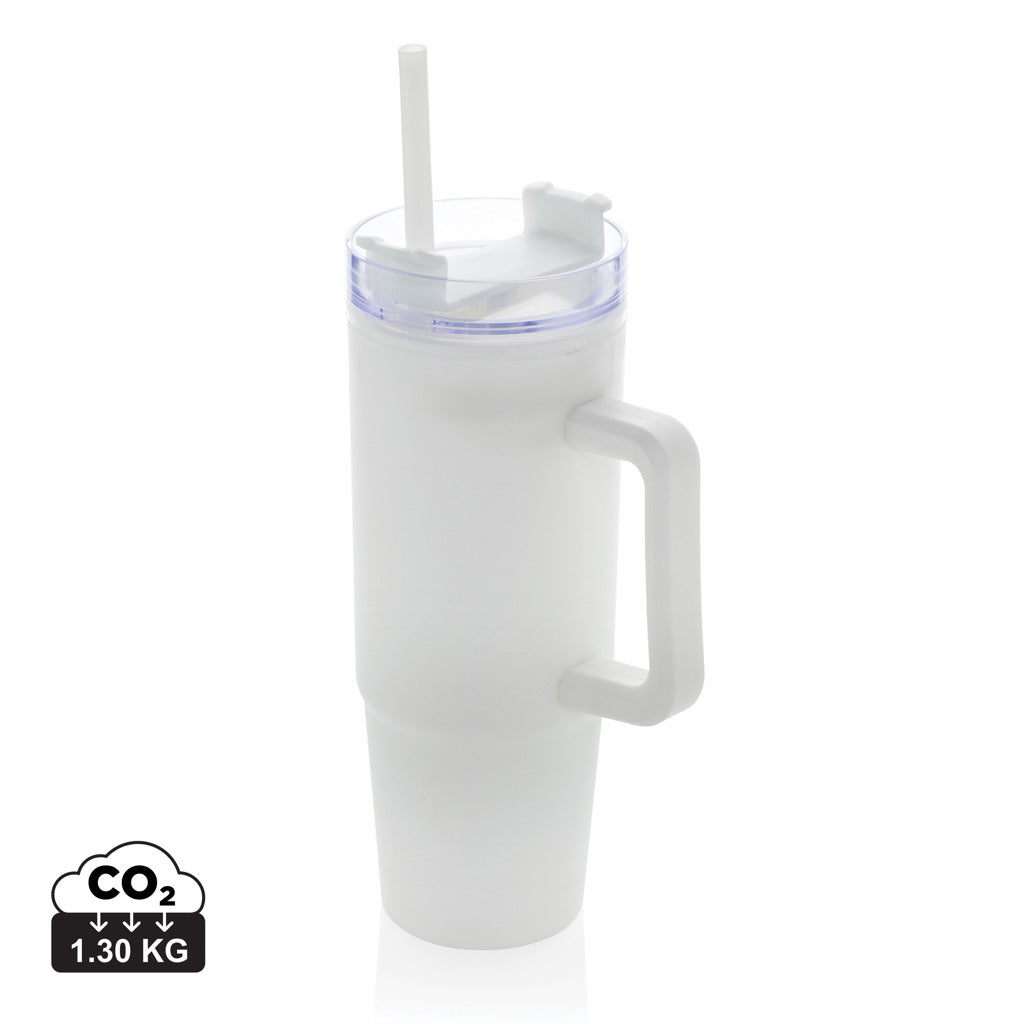 Tana Becher aus RCS recyceltem Kunststoff mit Griff 750ml – weiß
