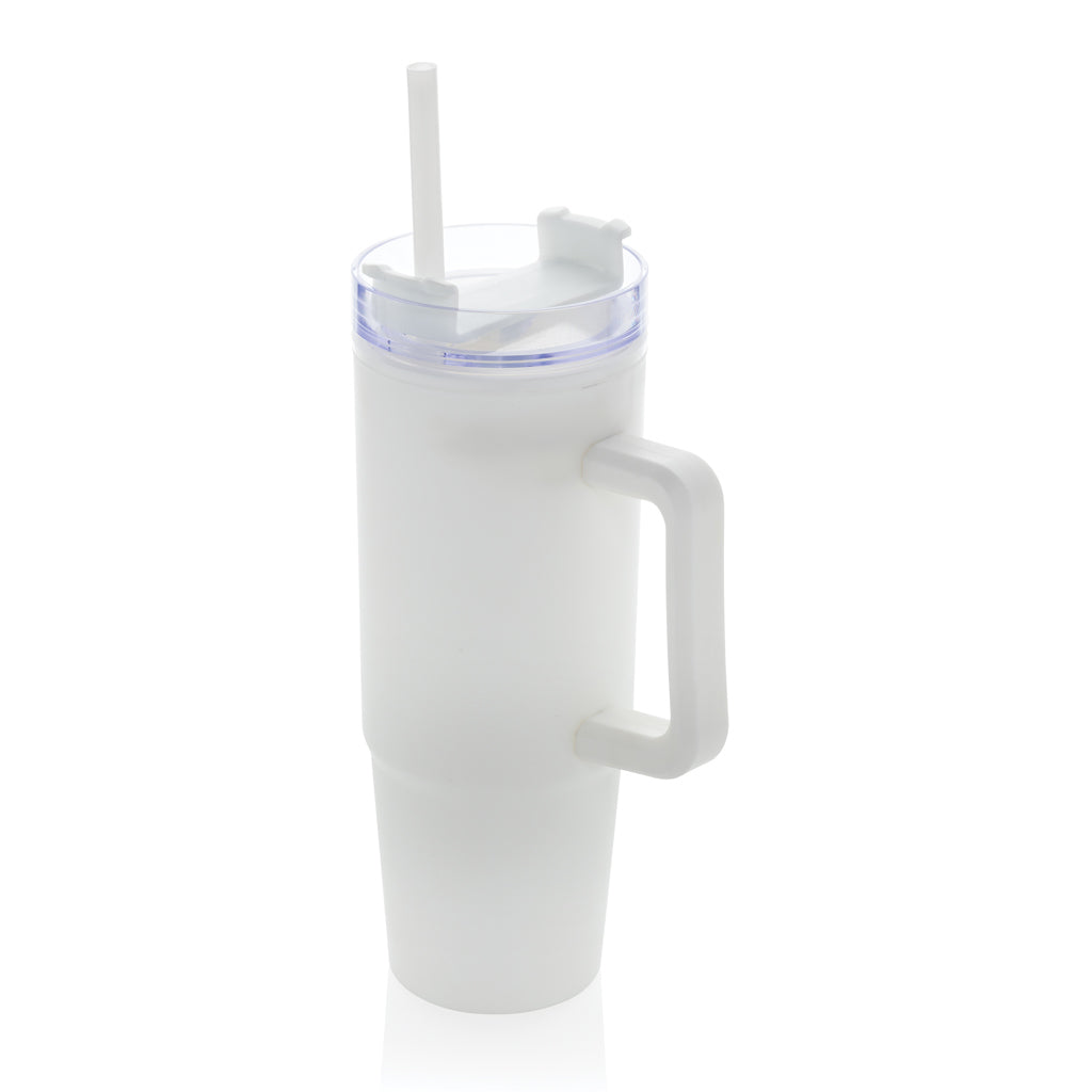 Tana Becher aus RCS recyceltem Kunststoff mit Griff 750ml – weiß