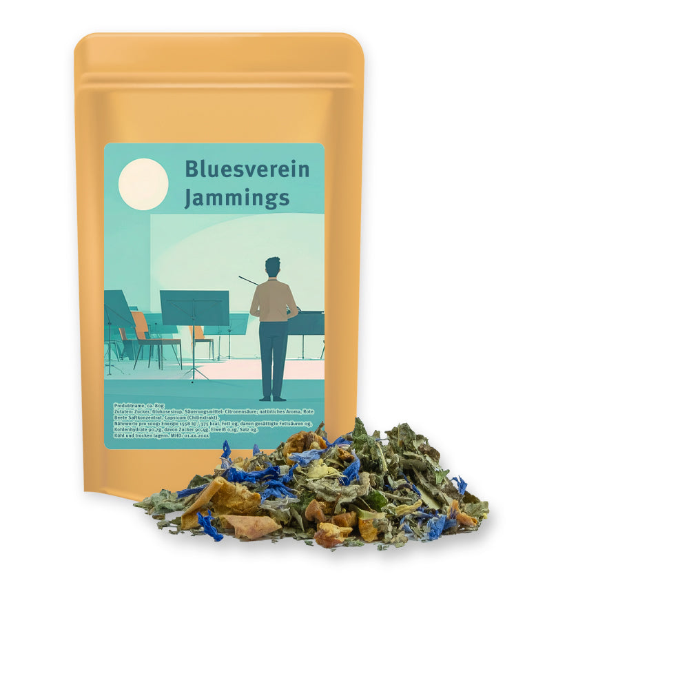 Tee im Standbeutel Mini aus Kraftpapier – Kräutertee Harmonie, ca. 15 g