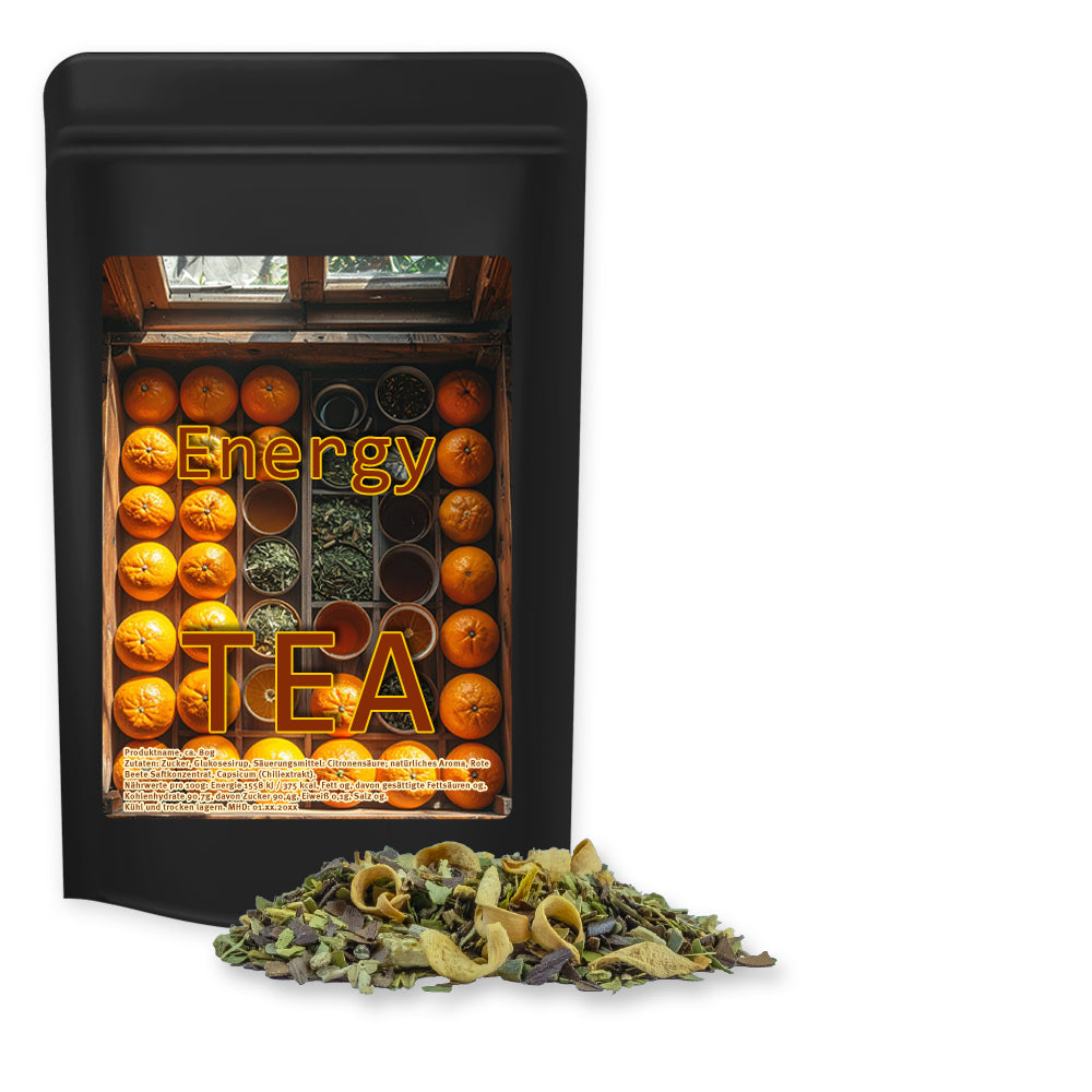 Tee und Kaffee im schwarzen Standbeutel Midi – Matetee Orange, ca. 35 g