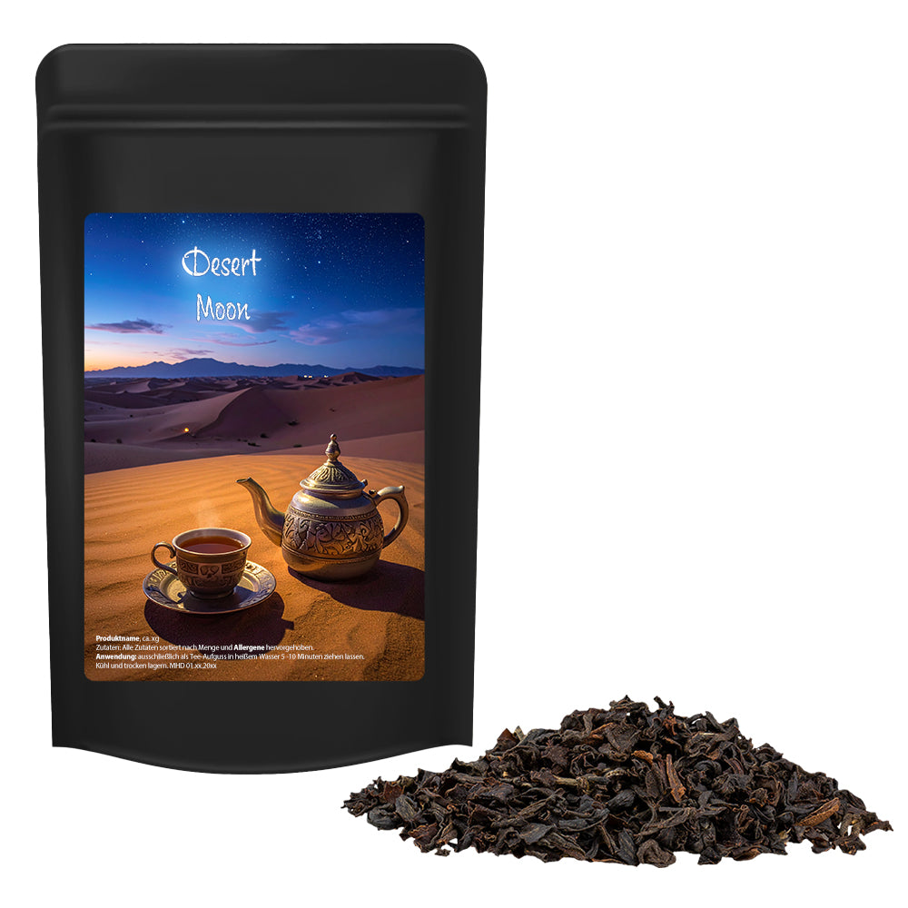Tee und Kaffee im schwarzen Standbeutel Midi