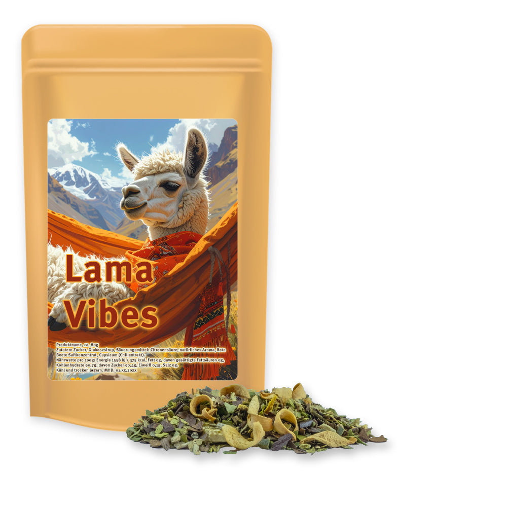 Tee und Kaffee im Standbeutel Midi aus Kraftpapier – Matetee Orange, ca. 35 g