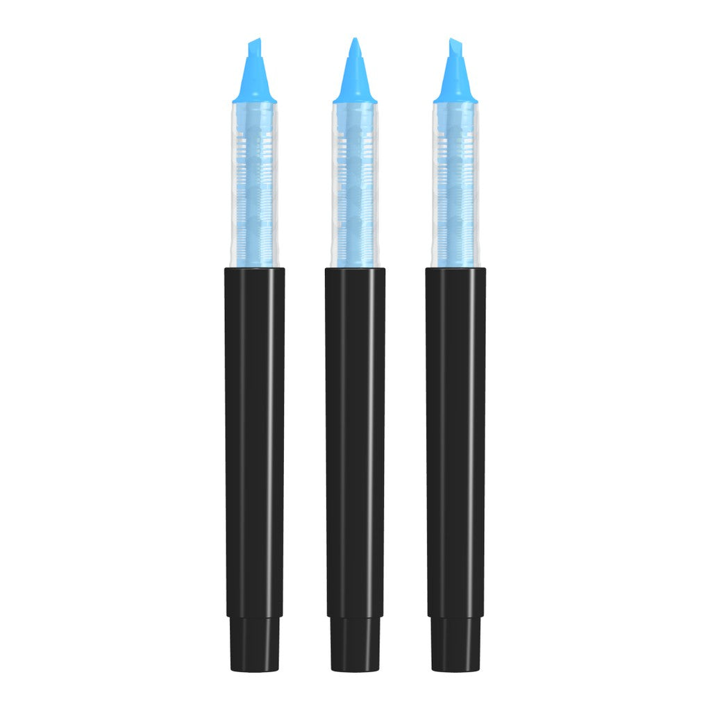 Textmarker gedeckt mit Keilspitze – Neonblau