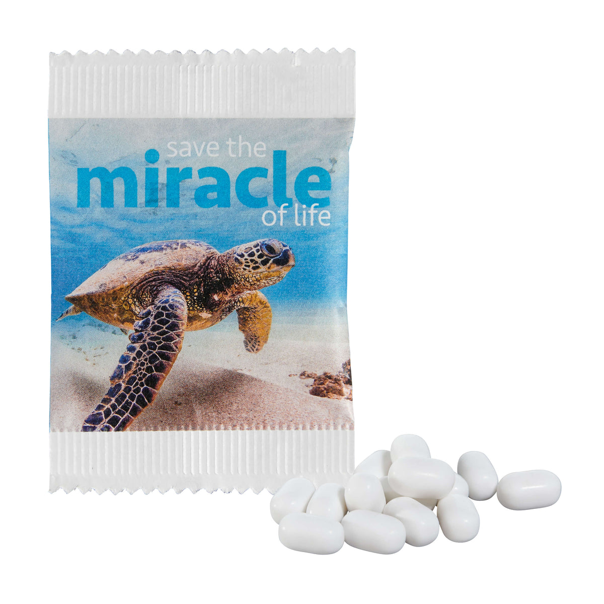 tic tac Fresh Mint im weißen Papiertütchen mit Logo