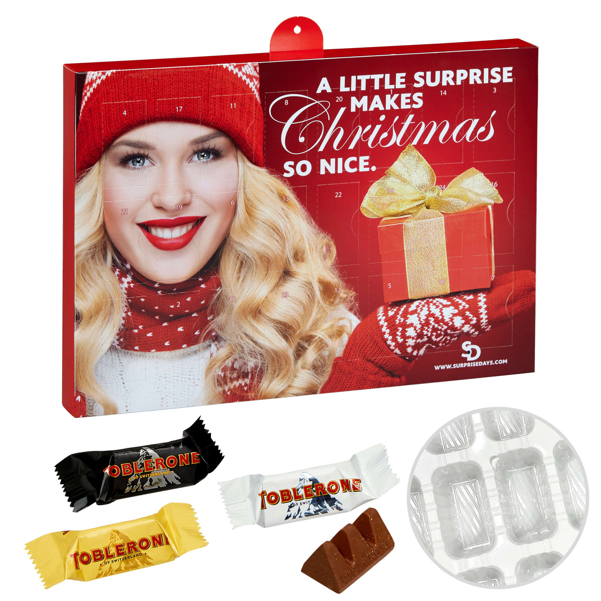 Toblerone Adventskalender mit Logo, 216 g, Querformat
