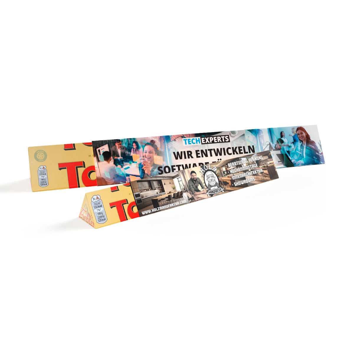 Toblerone in Werbeschuber