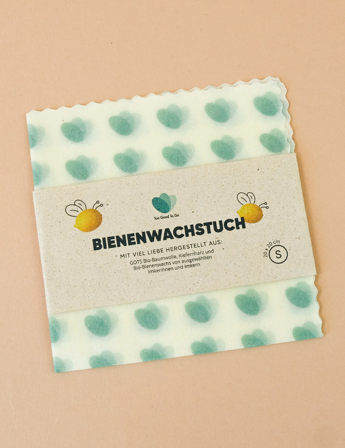 Bienenwachstücher mit Banderole für Too Good To Go, Kundenprojekt von Vanilla & Pepper