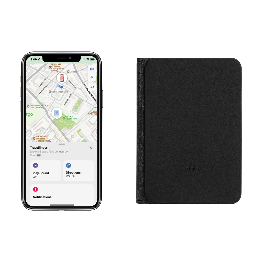 Travelfinder RCS Polyester Passtasche mit weltweiter Ortung