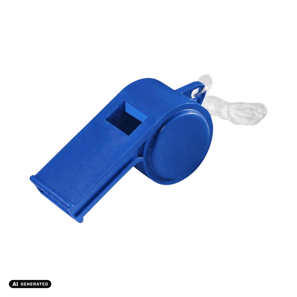 Trillerpfeife „Sport“, mit Kordel, uni-colour – Blau