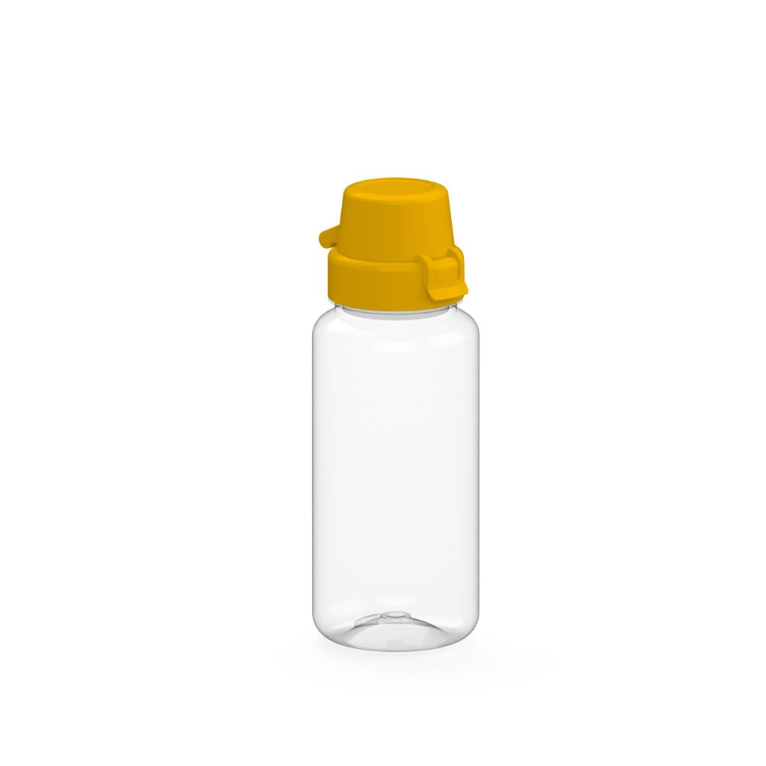 Trinkflasche „School“, 400 ml – Transparent / Gelb