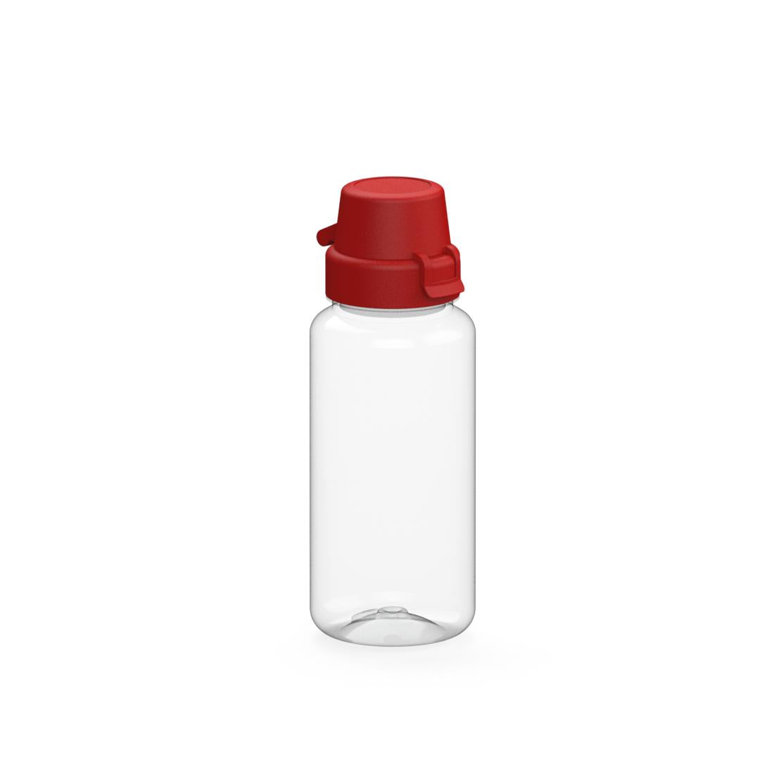 Trinkflasche „School“, 400 ml – Transparent / Rot