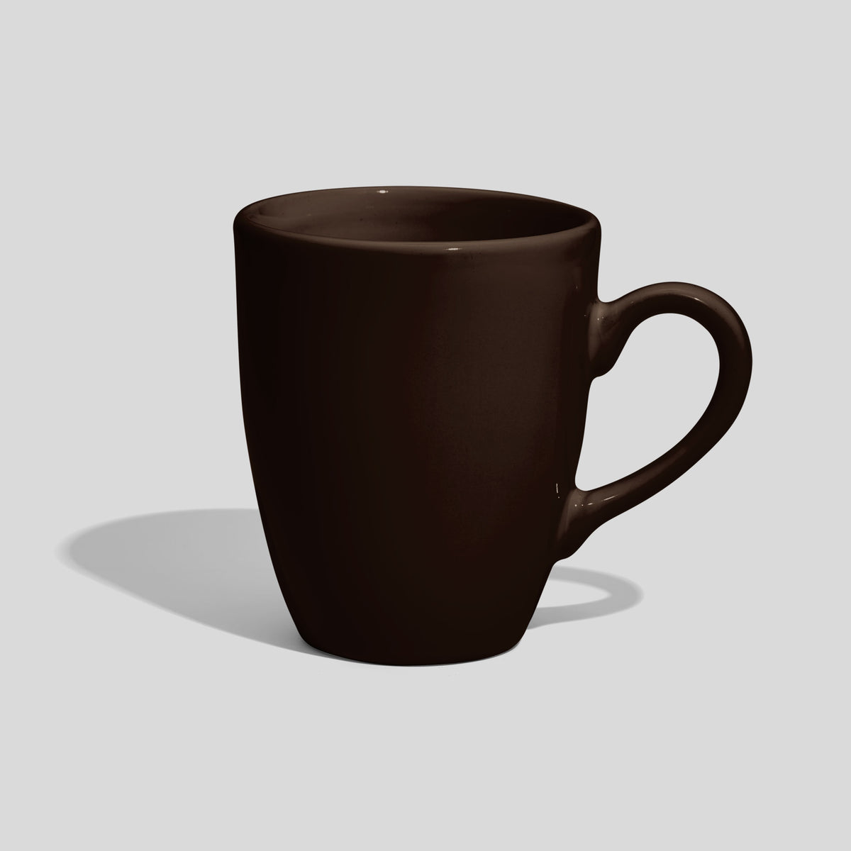 Tulpenförmige Kaffeetasse 250 ml mit Bogenhenkel – Dunkelbraun