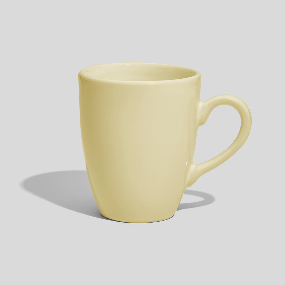 Tulpenförmige Kaffeetasse 250 ml mit Bogenhenkel – Ecru
