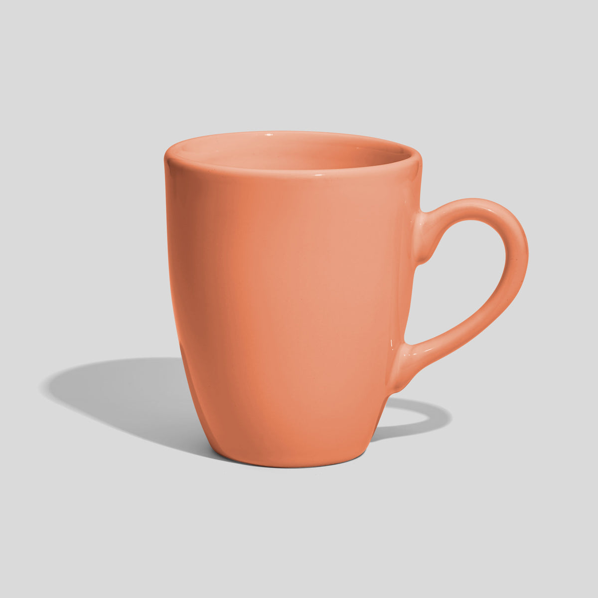 Tulpenförmige Kaffeetasse 250 ml mit Bogenhenkel – Lachs