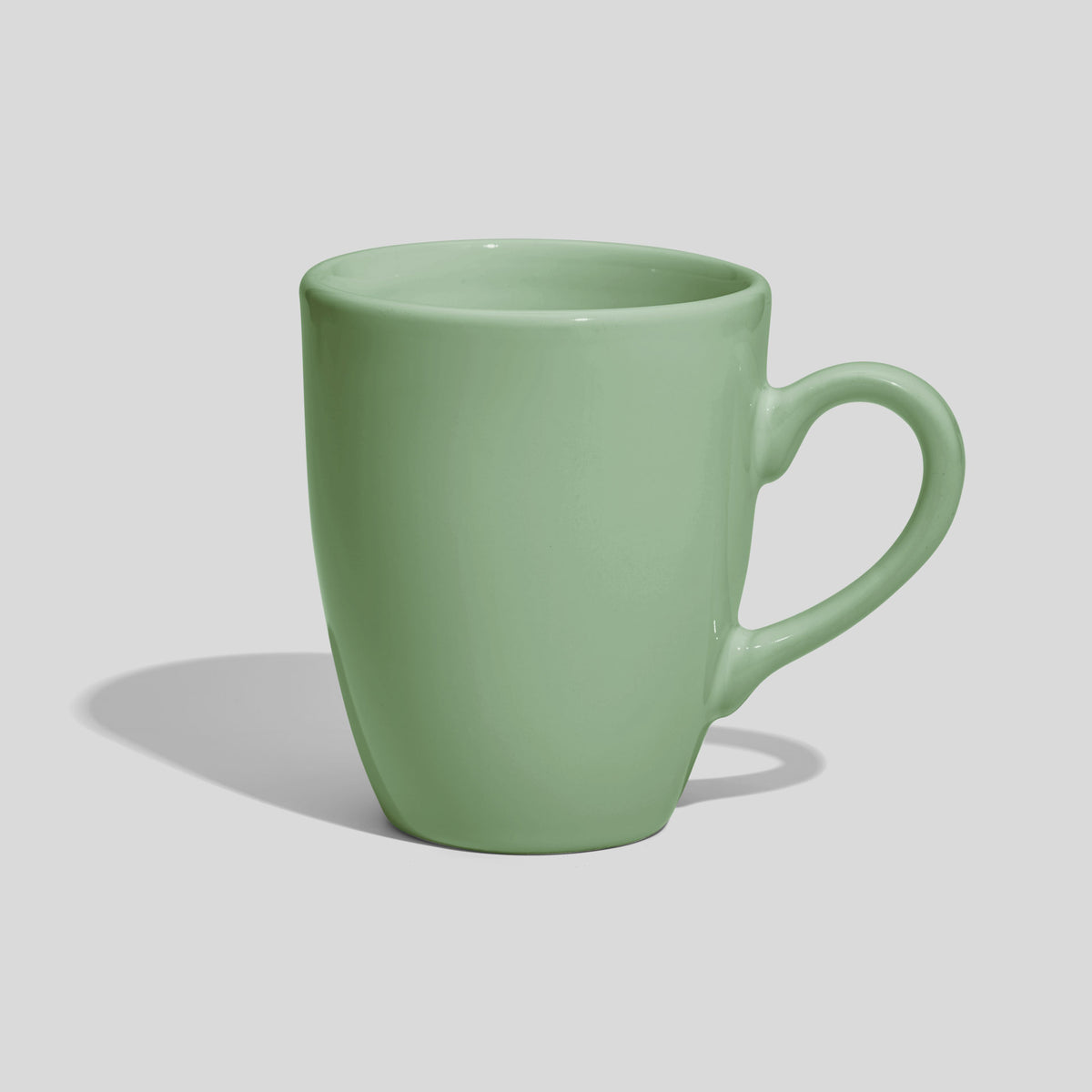 Tulpenförmige Kaffeetasse 250 ml mit Bogenhenkel – Mintgrün