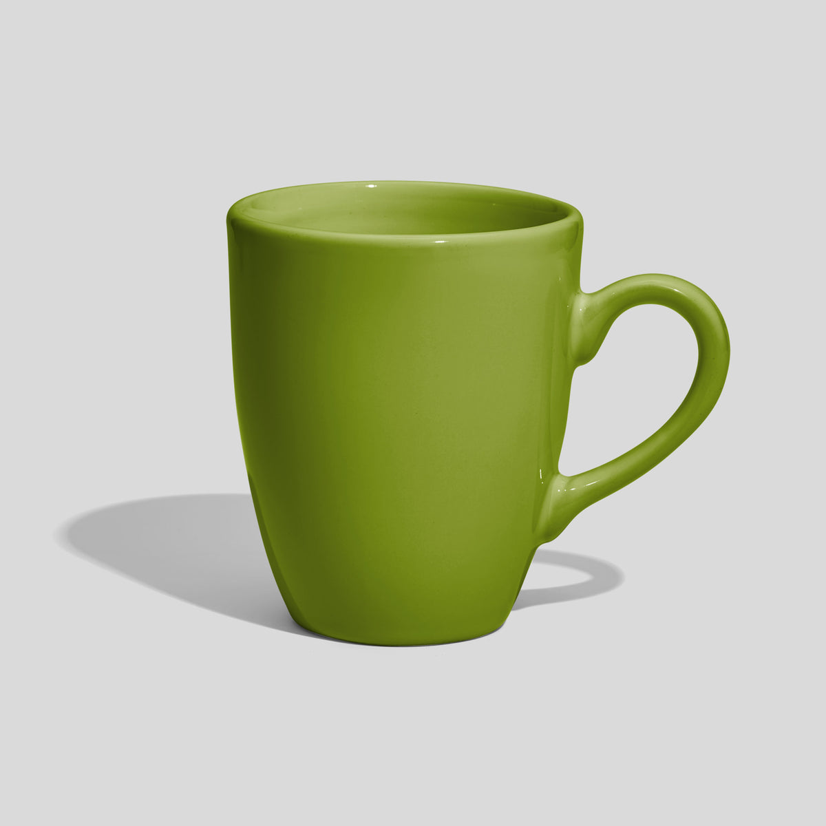 Tulpenförmige Kaffeetasse 250 ml mit Bogenhenkel – Olivgrün