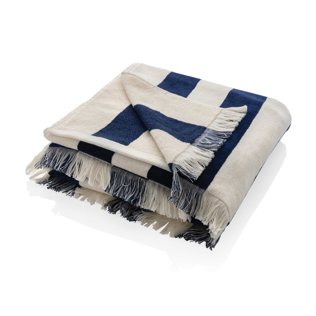 Ukiyo Aware™ Yukari XL Strandtuch 100x180cm – navy blau