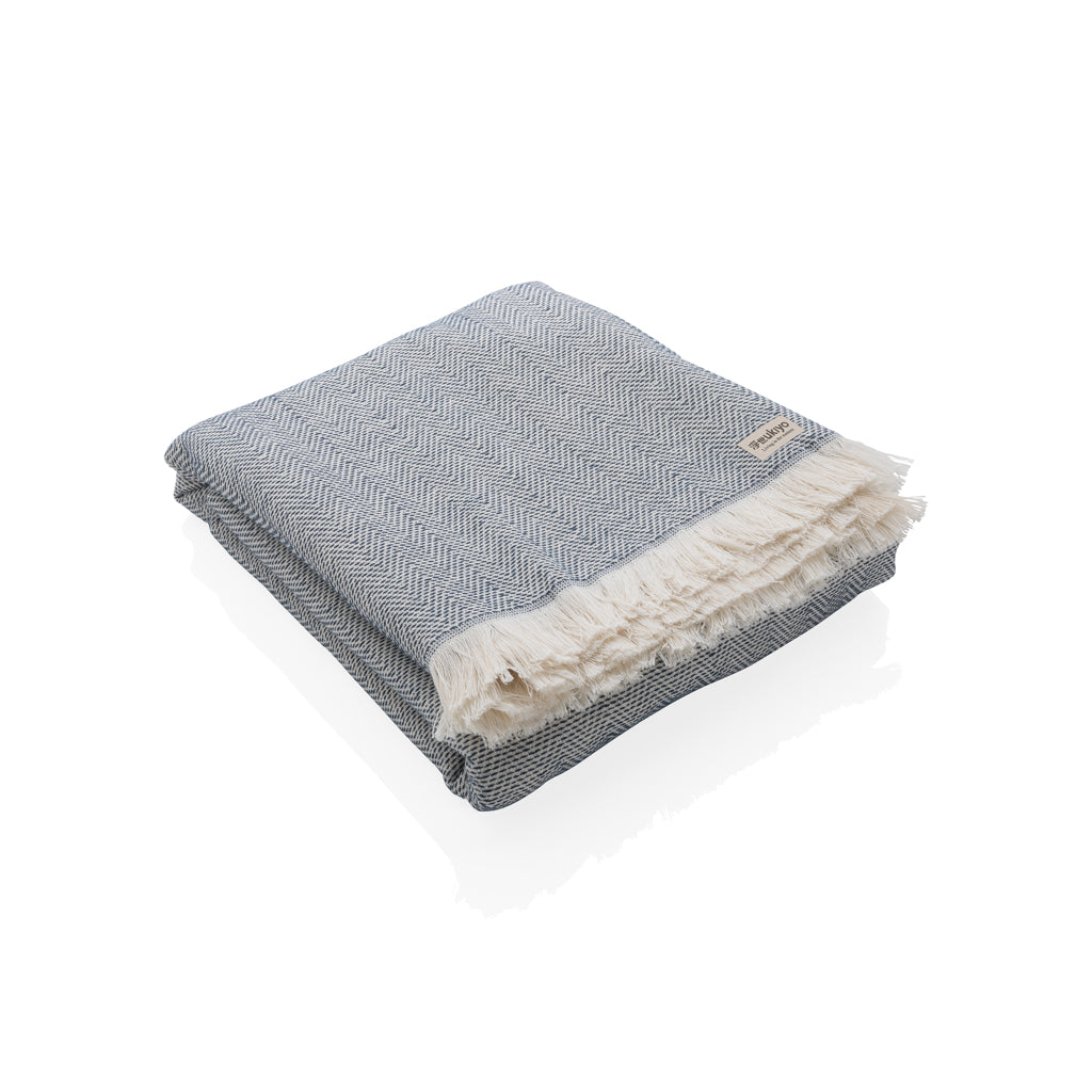 Ukiyo Hisako AWARE™ Four Seasons Handtuch/Decke 100x180cm – navy blau