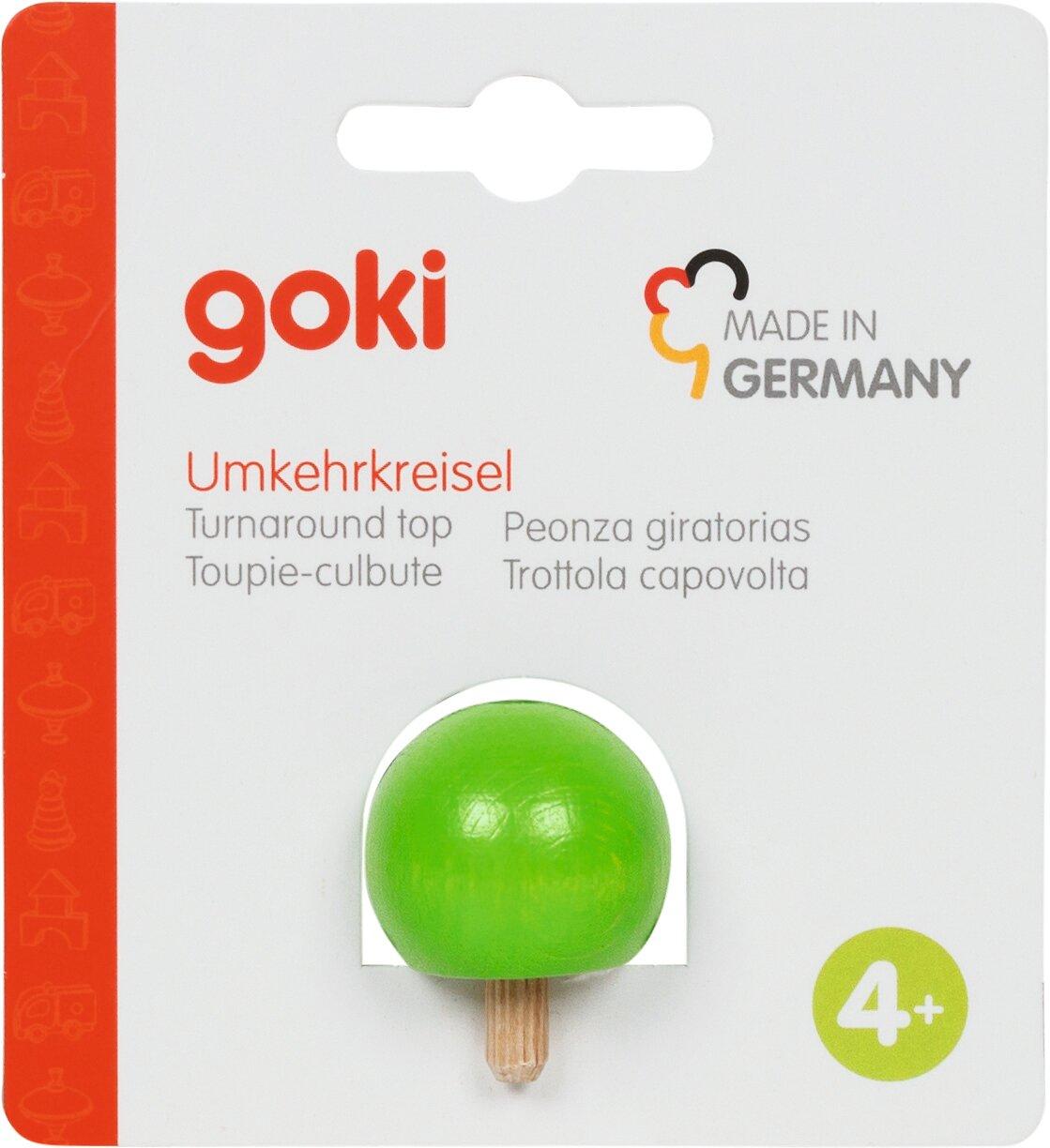 Umkehrkreisel aus Buchenholz im 12er Set – Verpackung