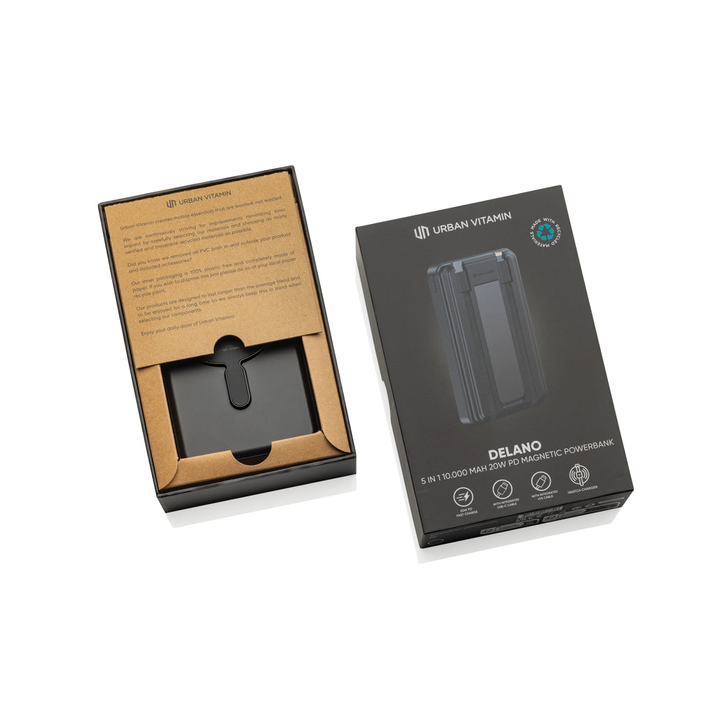 Urban Vitamin Delano 5-in-1 10.000mAh 20W PD magn. Powerbank
